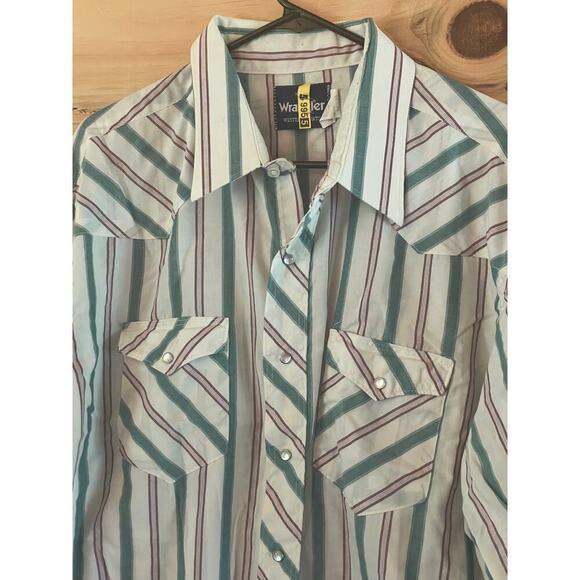 Vintage Wrangler Pearl Snap Shirt XXL Cowboy Western - Picture 2 of 6
